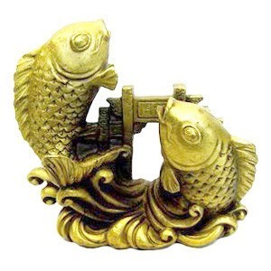 Bronze Double Carps Crossing Dragon Gate ( Special Offer )