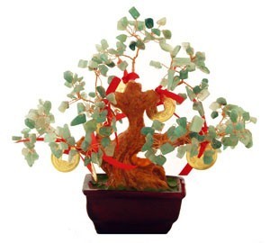 Aventurine Tree with 8 Gold Coins For Good Fortune ( Special Offer )