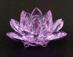 Large Crystal Lotus - Purple