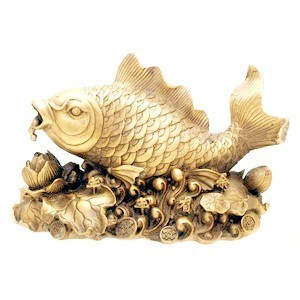 Bronze Auspicious Carp Fish For Good Fortune