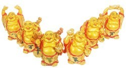 A Set Of Laughing Buddha - 6pcs