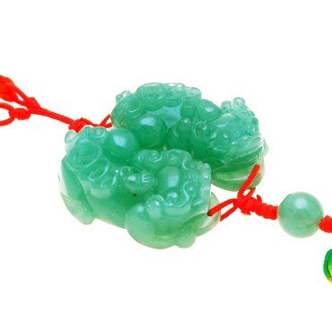 Natural Aventurine Double Pi Yao Tassel for Good Fortune and Protection