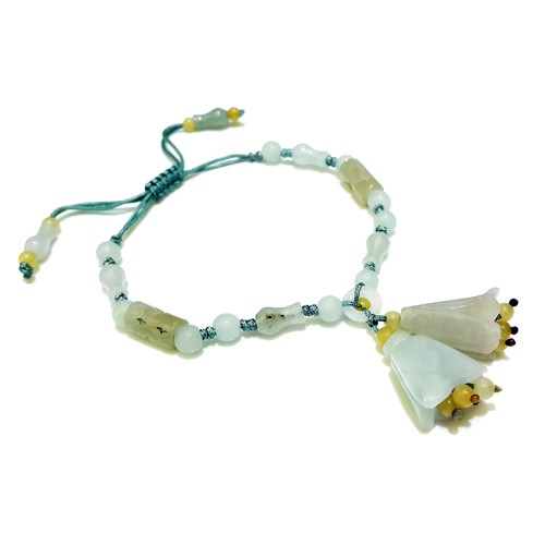 The Magnolia Flowers Charm Bracelet - Light Blue