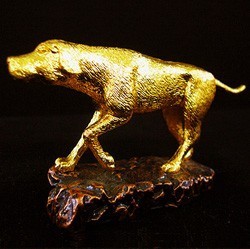 24K Gold Plated Dog Figurine