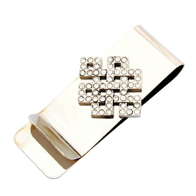 Bejeweled Mystic Knot Money Clip for Love Luck