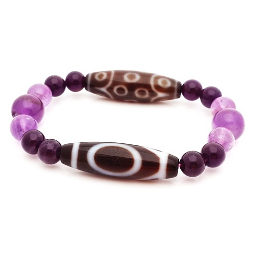1 Eye and 15 Eyes Dzi beads bracelet for wish-fulfillment and Promotion