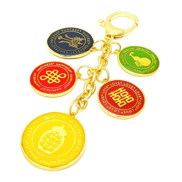 The Golden 5 Element Keychain for Health, Wealth & Happiness