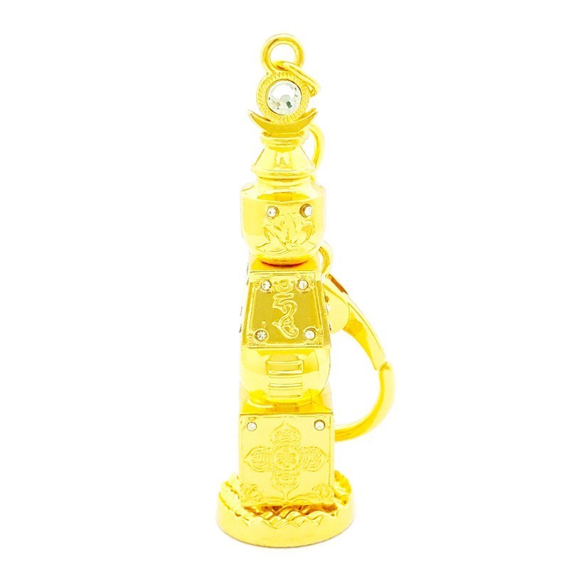 Golden 5 Element Pagoda Keychain