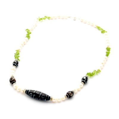 The Royal Three Dzi Beads Necklace for Good Fortune