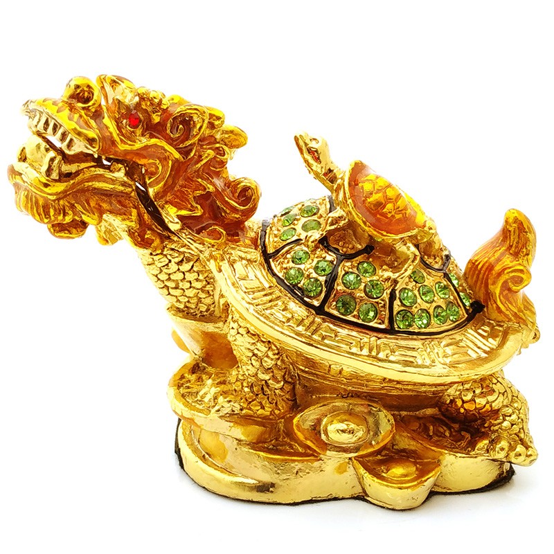 Bejeweled Dragon Tortoise for Great Good Fortune