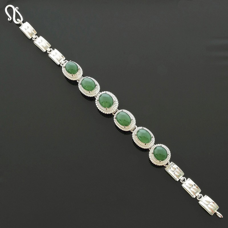 100% Natural Green Jade Jadeite Lucky Charm Feng Shui Bracelet