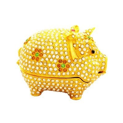 Bejeweled Pig for Abundance and Happiness