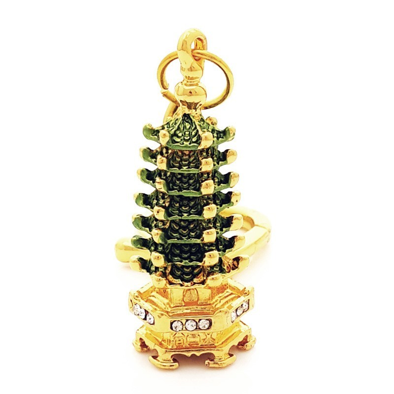 Seven Level Pagoda Keychain for Scholastic Achievement