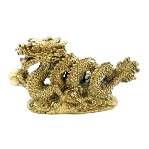 Bronze Mini Dragon Grasping a Pearl