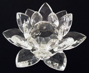 Large Crystal Lotus - Clear