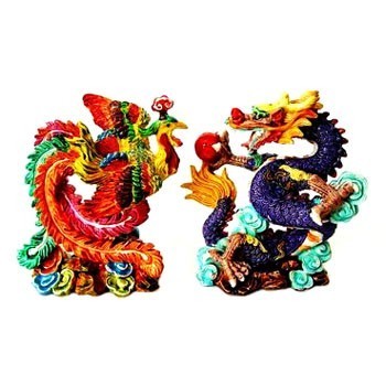 A Couple of Dragon & Phoenix Expresses Marital Bliss