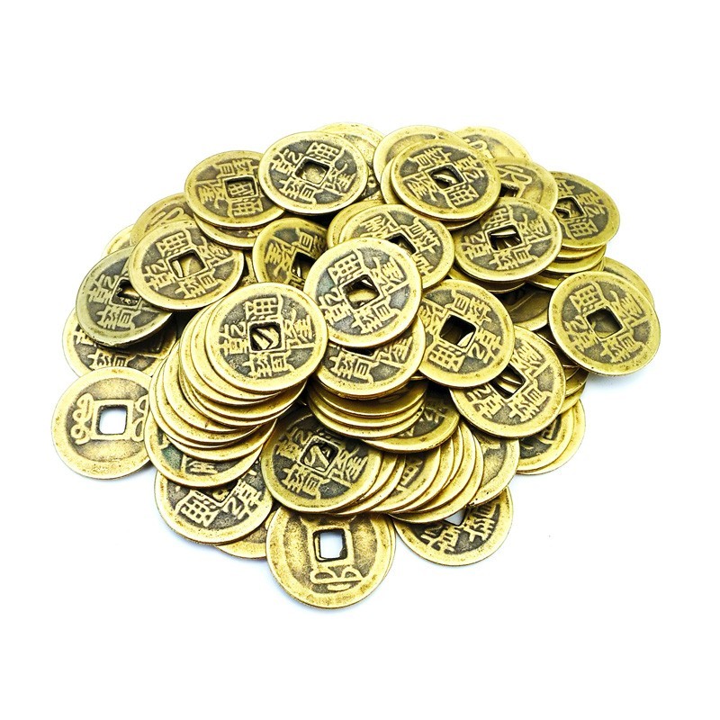 Feng Shui Lucky Coins to Attract Money and Wealth - 100 pieces per pack