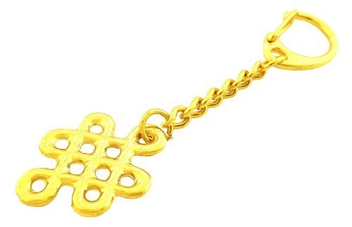 Gold Plated Mystic Knot Key Chain
