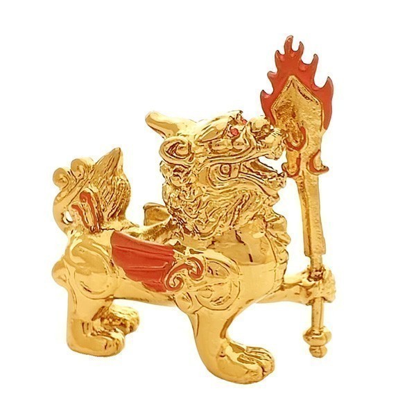 Golden Pi Yao with Flaming Sword 