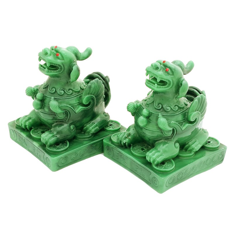 A Pair Jade Pi Yao for Wealth and Protection
