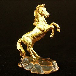 24K Gold Plated Horse Figurine