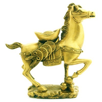 Auspicious Horse with Coins and Ingots for Business
