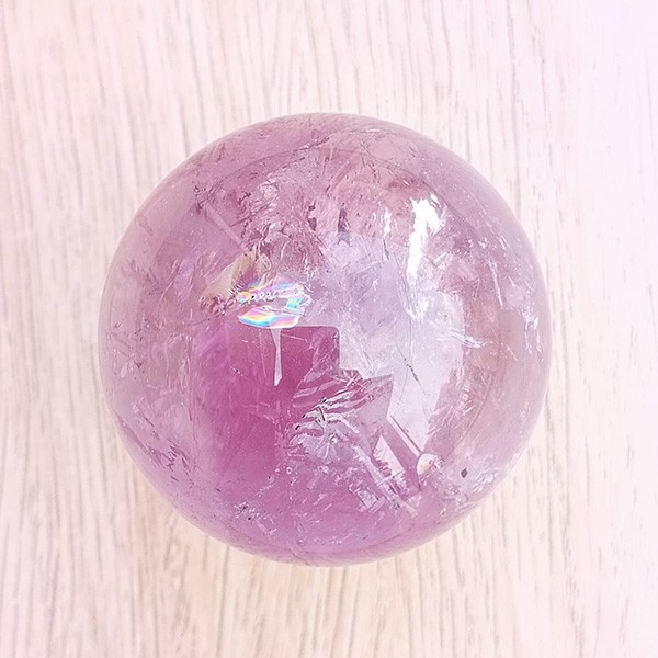 Natural Amethyst Sphere Feng Shui Ball To Enhance Wealth Luck
