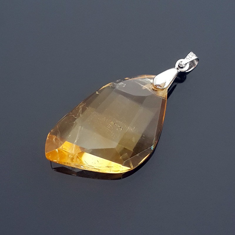 Natural Citrine Crystal Pendant for Wealth Luck