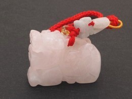 Pi Yao Tassel for Wealth and Protection - Rose Quartz