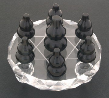 The Star of David with 7 Obsidian Wu Lou for Enhance Protection