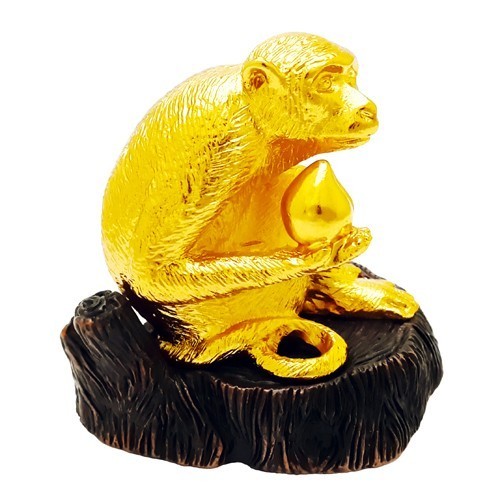 24K Gold Plated Monkey Figurine