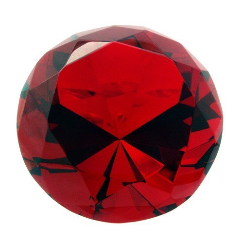 Red Wish Fulfilling Crystal for Fame and Recognition - 80mm