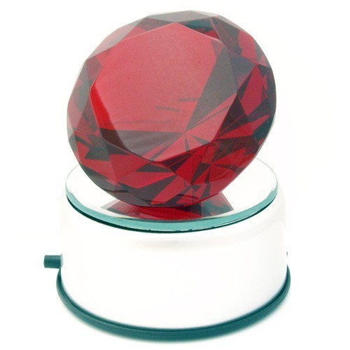 Red Crystal with Rotating Turntable