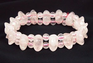 Rose Quartz Crystal Bracelet for Love Luck