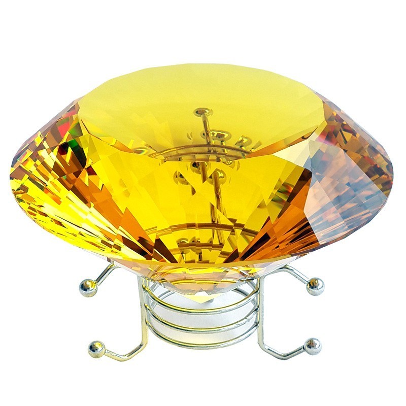 Yellow Wish Fulfilling Crystal for Wealth and Money Luck - 120mm