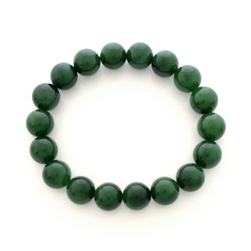 100% Natural Hetian Green Jade Nephrite Feng Shui Bracelet