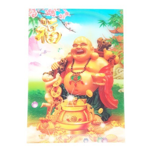 3D Lenticular Picture of Laughing Buddha