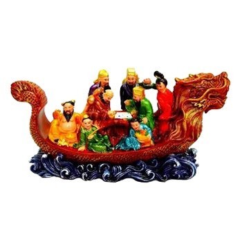 Elegant Eight Immortals on Dragon Boat