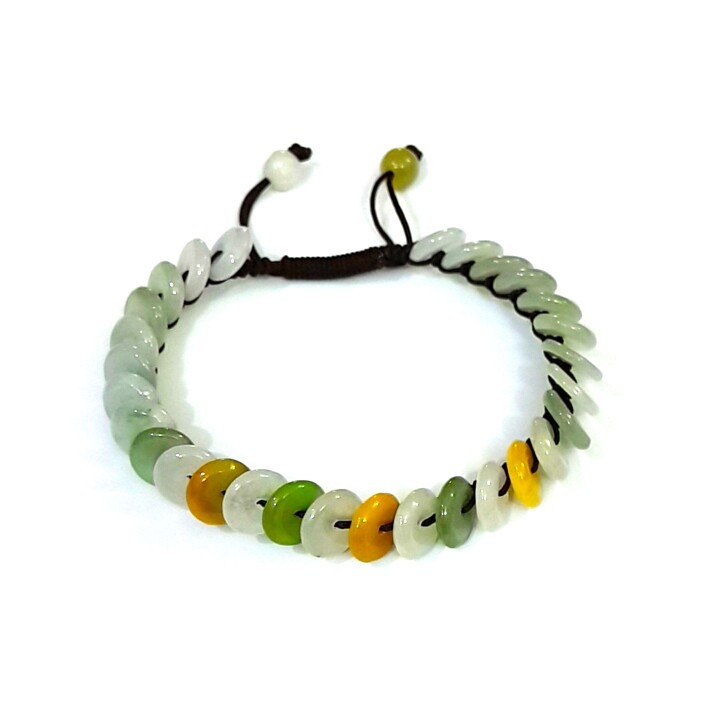 Natural Jade Chinese Coins Bracelet
