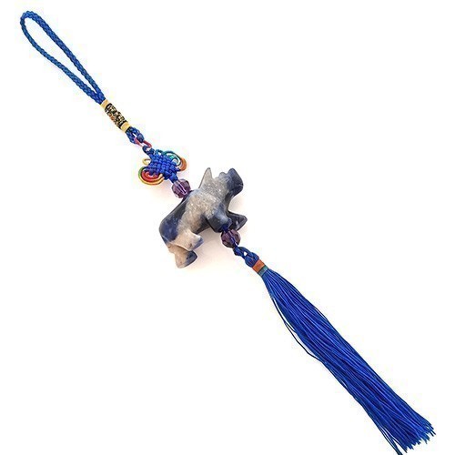 Blue Rhinoceros Tassel for Protection ( Special Offer )