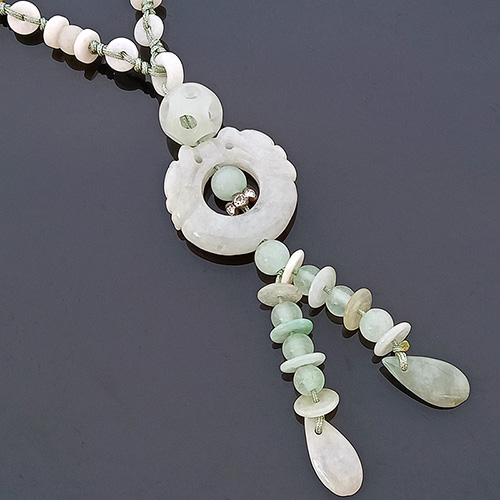 The Double Dragon Jade Necklace