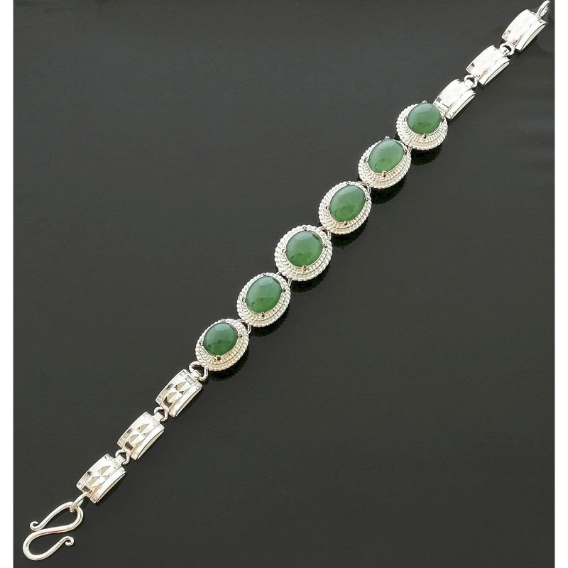 100% Natural Green Jade Jadeite Lucky Charm Feng Shui Bracelet
