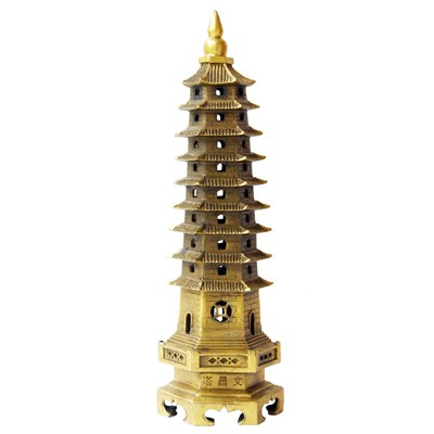 Large Bronze Wen Chang Pagoda for Family