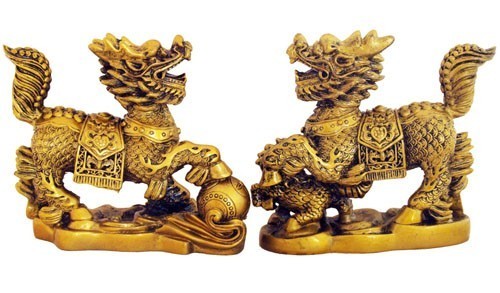 A Pair of Guardian Chi Lin for Protection and Good Fortune 