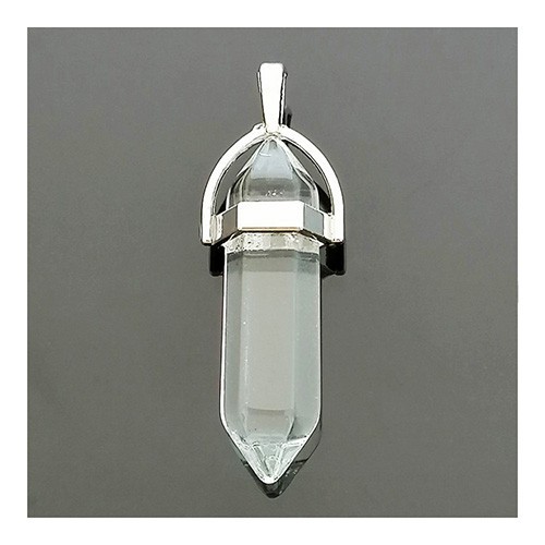 Natural Clear Quartz Crystal Point Pendant for Healing