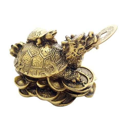 Dragon Tortoise on a Bed of Coins and Ingots