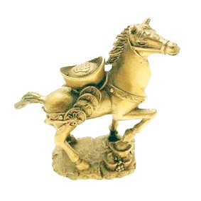 Auspicious Horse with Coins and Ingots for Business
