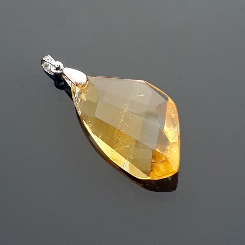 Natural Citrine Crystal Pendant for Wealth Luck