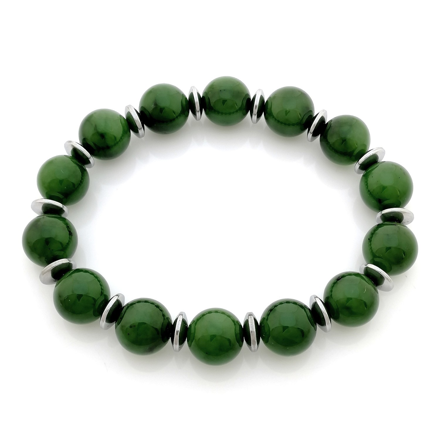 100% Natural Hetian Green Jade Nephrite Bracelet