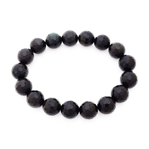 Obsidian Faceted Bracelet -12mm